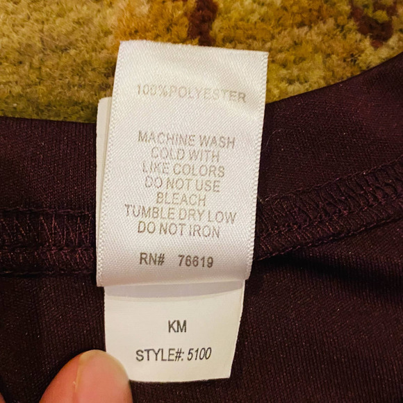 C2 Sport Mens Lacrosse Dri Fit Performance Maroon Tee Shirt - Picture 5 of 5